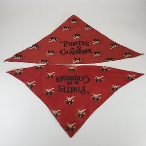 Disney Pirates Of The Caribbean Youth Bandanas - Lot of 2